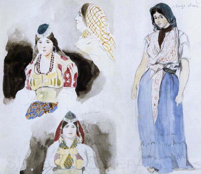 Eugene Delacroix Moroccan Women Spain oil painting art